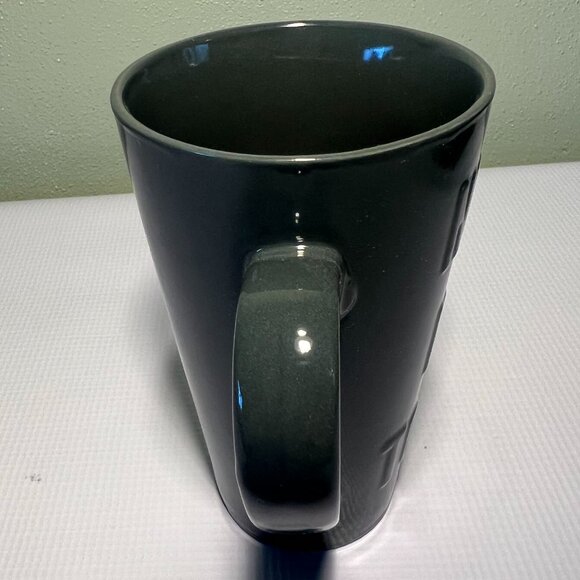 Hazel & Co. NOPE. NOT TODAY Gray on Gray Embossed Lettering Tall Ceramic Mug - Picture 4 of 10